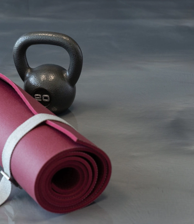 Metallic epoxy flooring at yoga studio